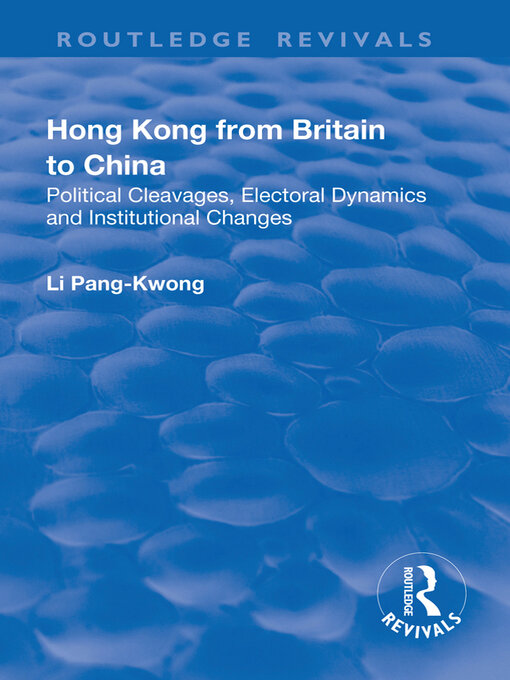 Title details for Hong Kong from Britain to China by Li Pang-Kwong - Available